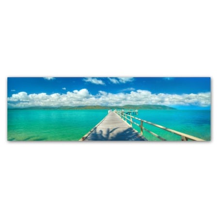 Doug Cavanah 'Palm Bay Paradise' Canvas Art,8x24